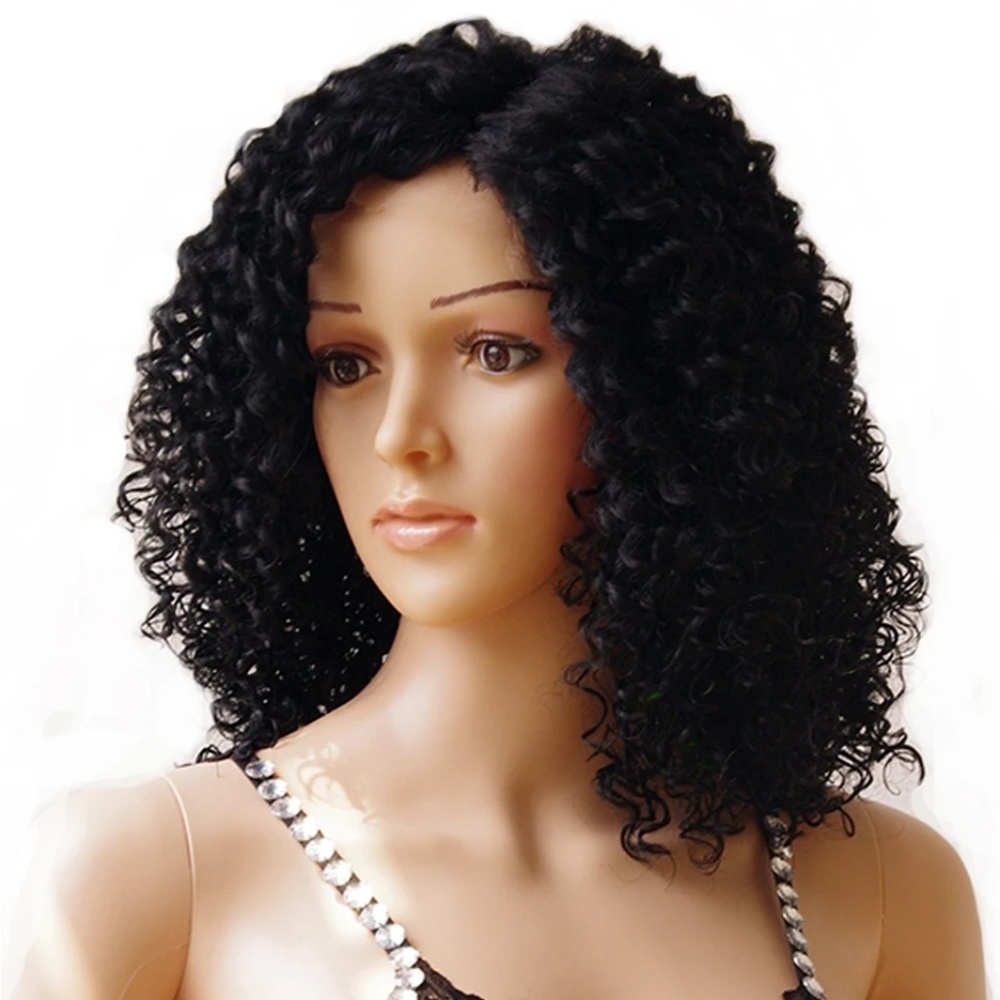 16inch curly bob lace front wig